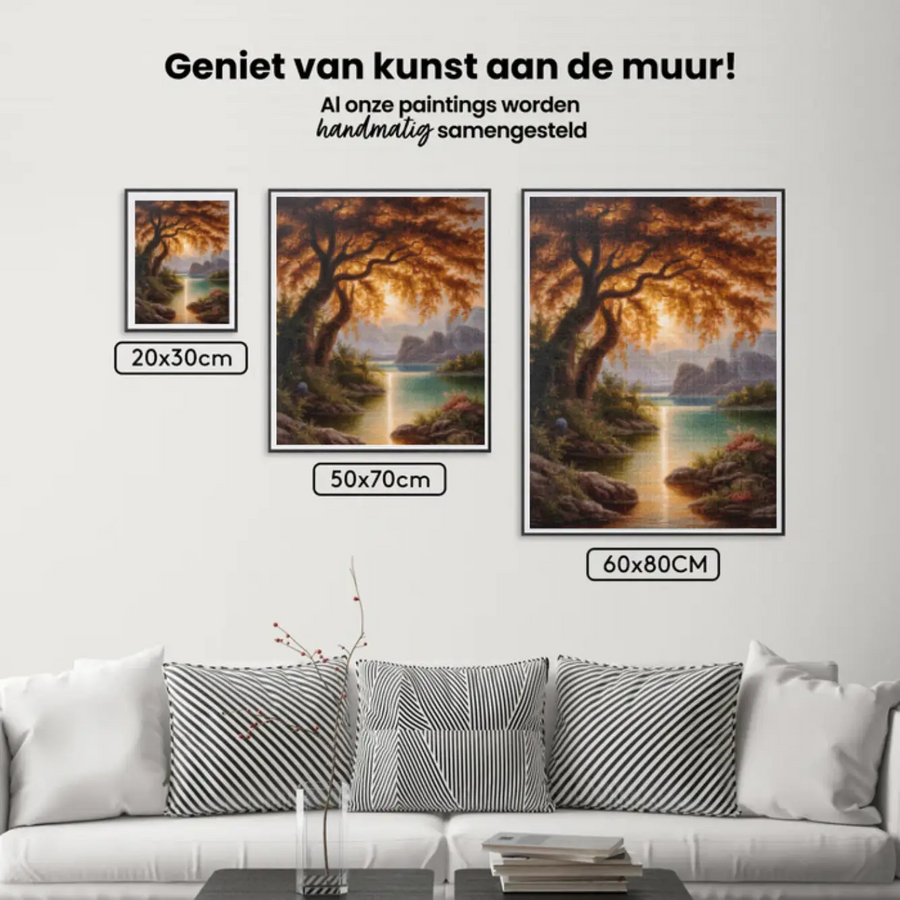 Diamond Painting - Amberkleurige gloed