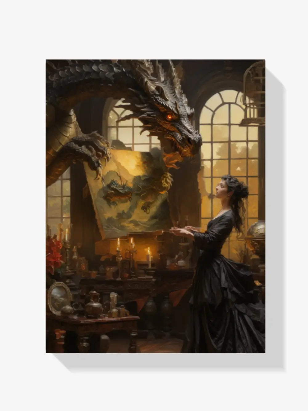 Diamond Painting -  Draak en de schilder - SEOS Shop ®
