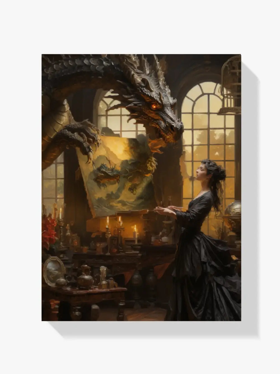 Diamond Painting -  Draak en de schilder - SEOS Shop ®