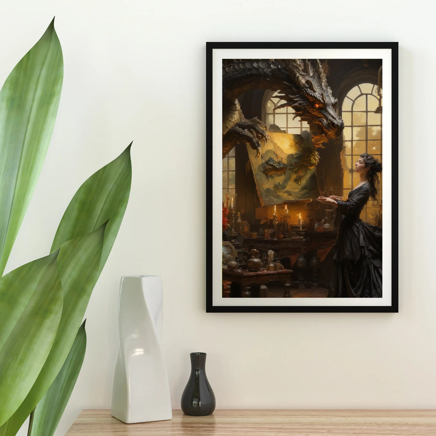 Diamond Painting -  Draak en de schilder - SEOS Shop ®