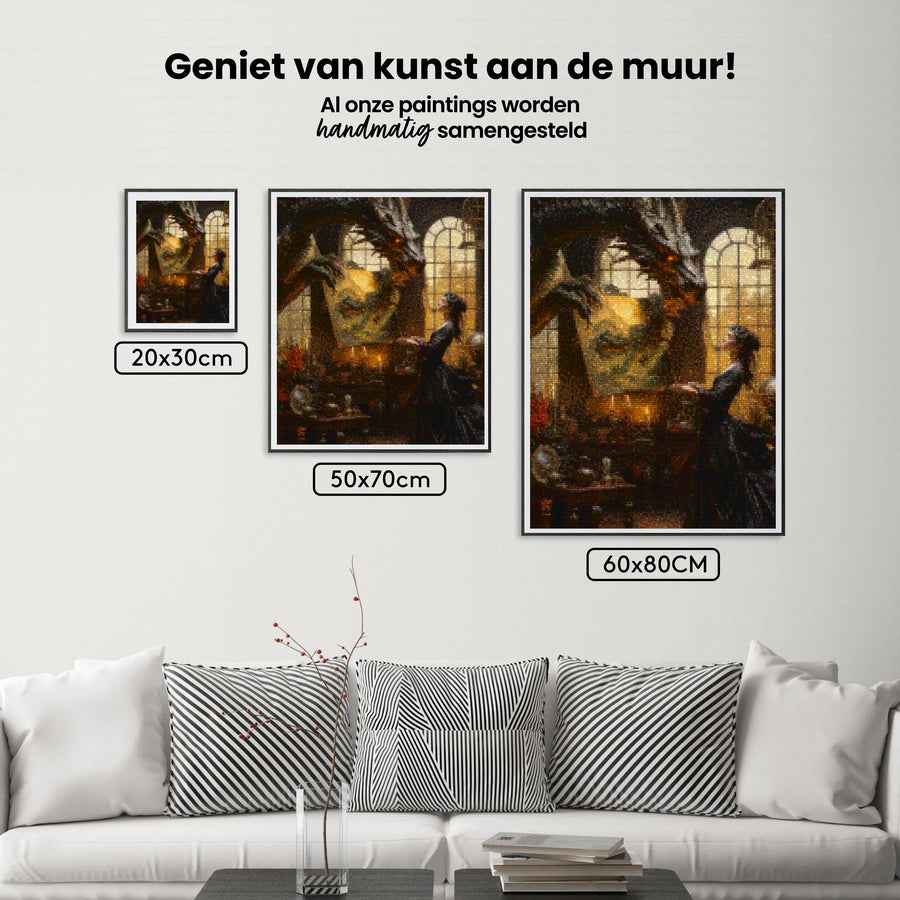 Diamond Painting -  Draak en de schilder - SEOS Shop ®