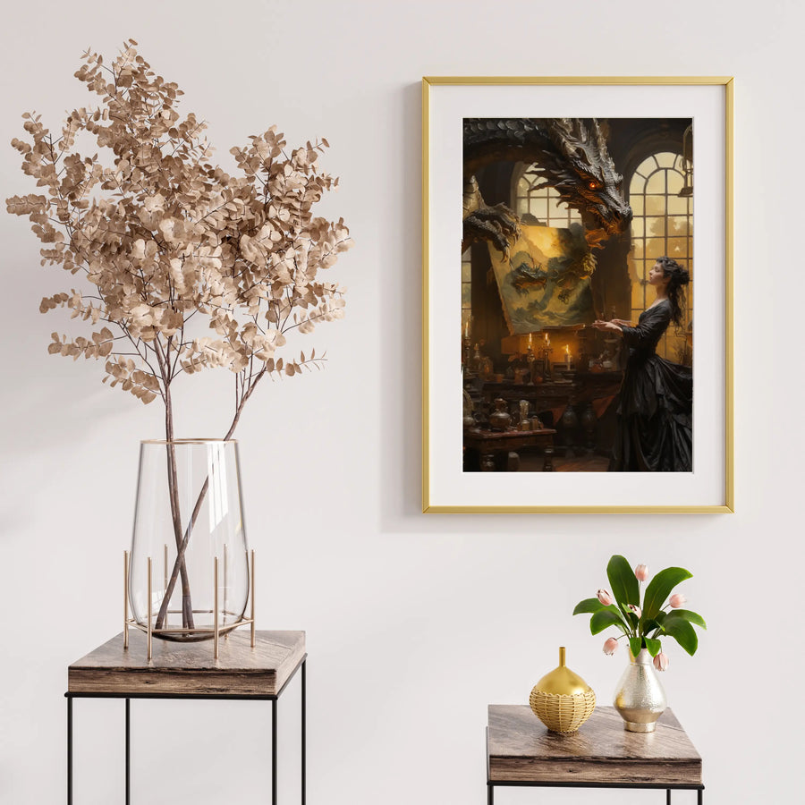 Diamond Painting -  Draak en de schilder - SEOS Shop ®