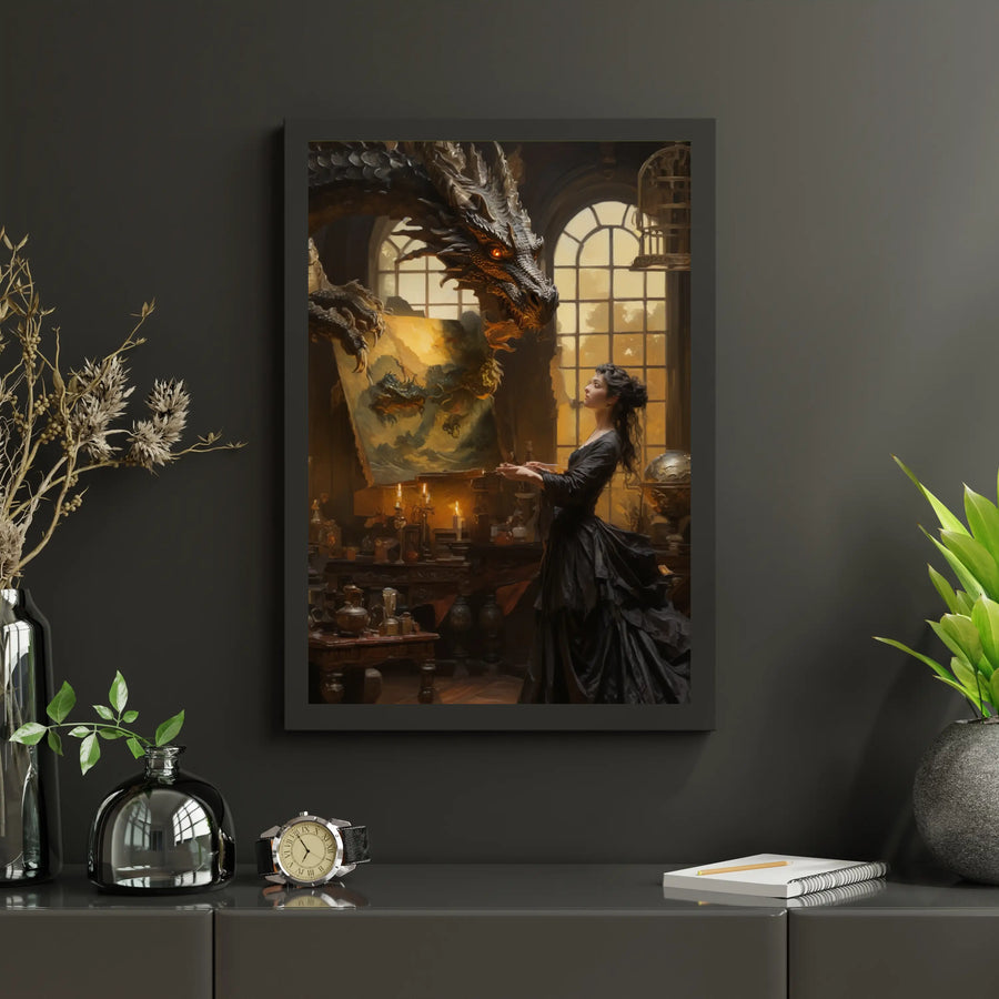 Diamond Painting -  Draak en de schilder - SEOS Shop ®