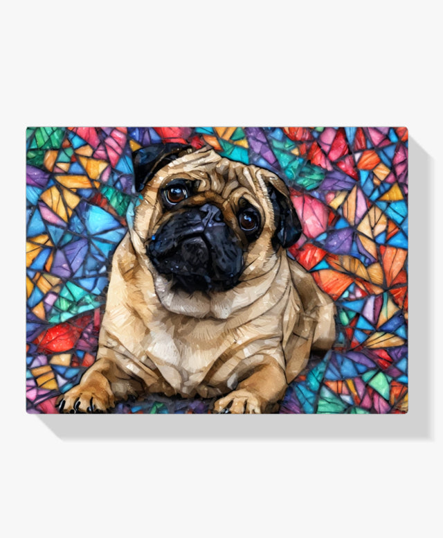 Diamond Painting -  Gebrandschilderd glas mopshond - SEOS Shop ®