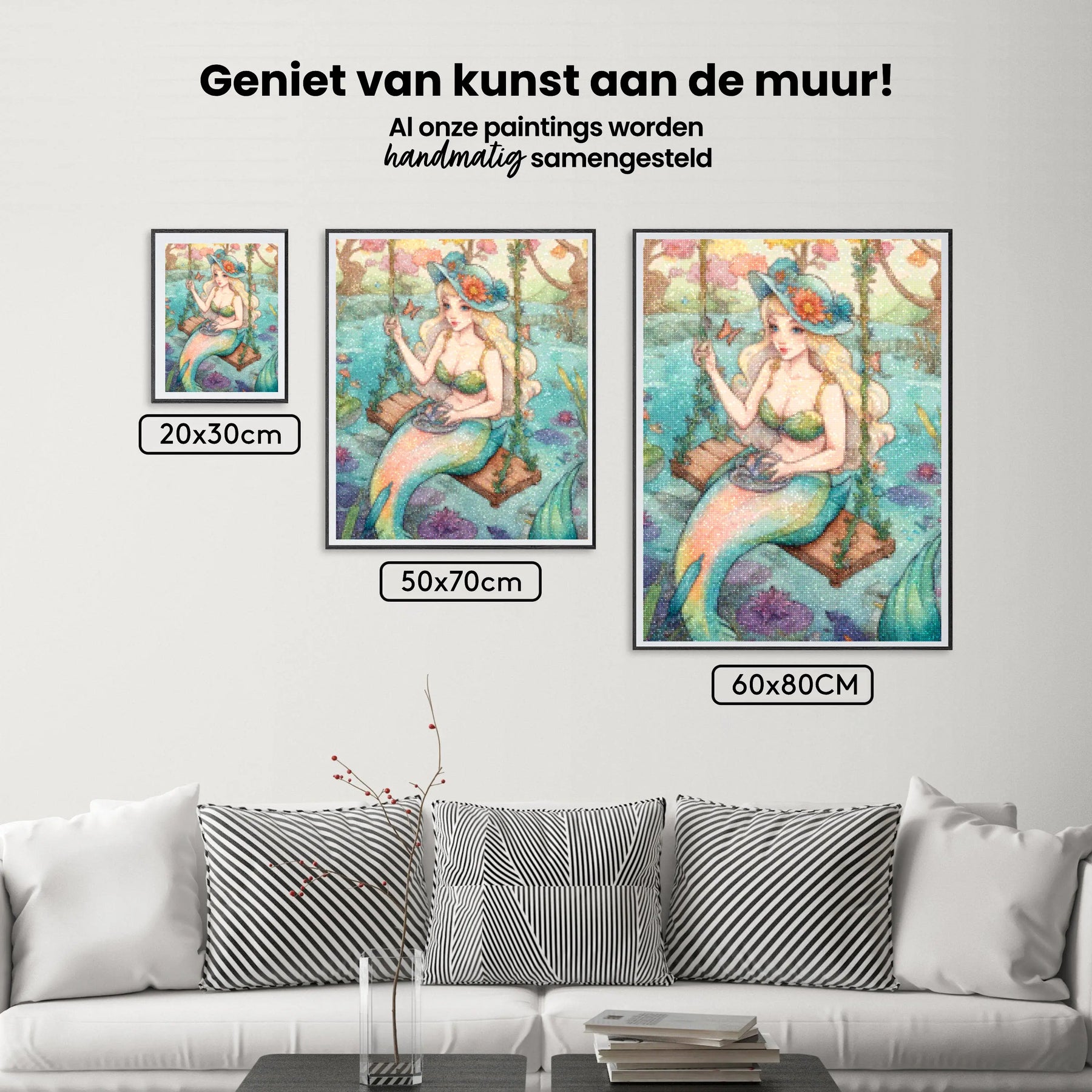 Diamond Painting -  Zeemeermin op een schommel - SEOS Shop ®