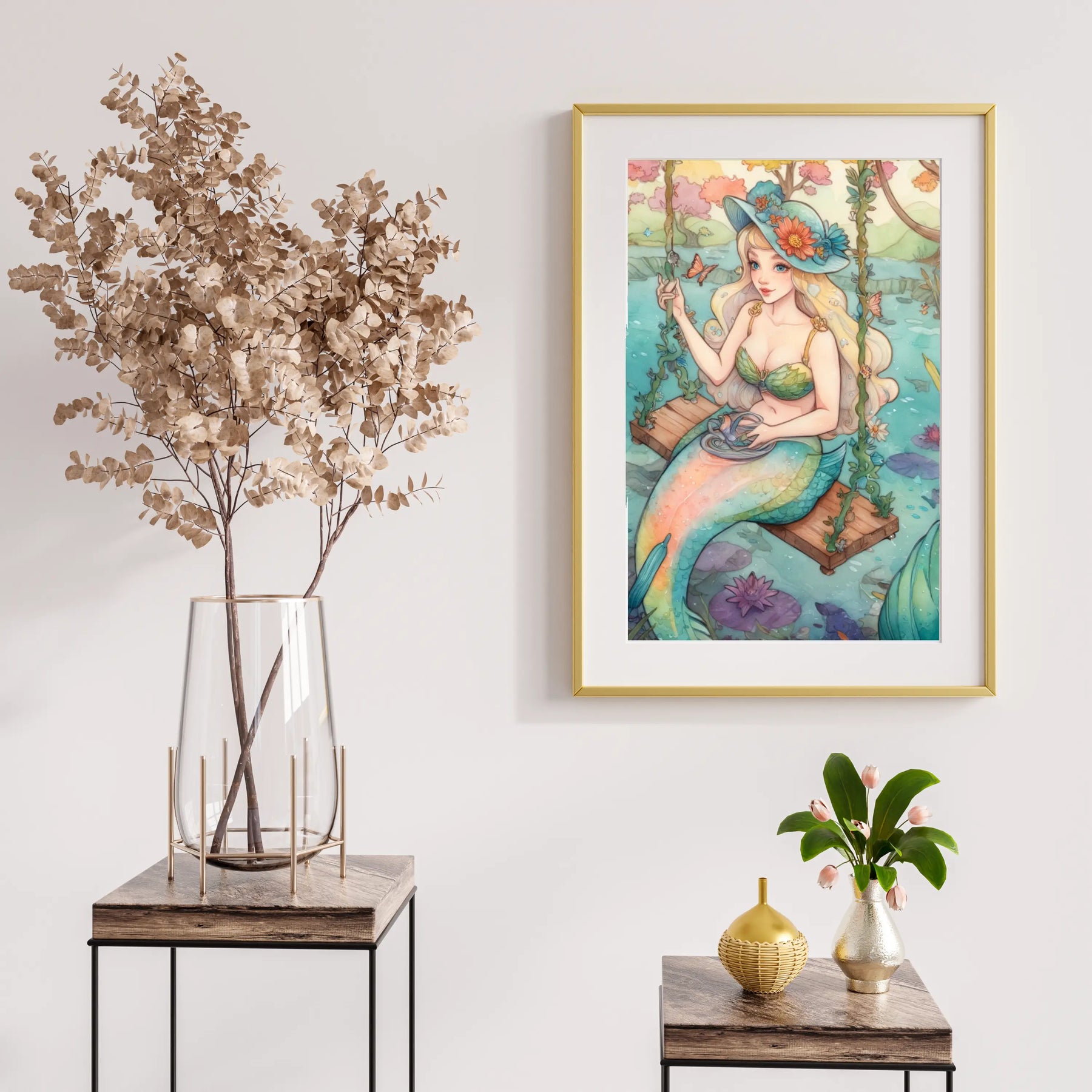 Diamond Painting -  Zeemeermin op een schommel - SEOS Shop ®