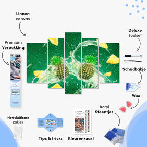Diamond Painting Ananassen 5 luik - SEOS Shop ®