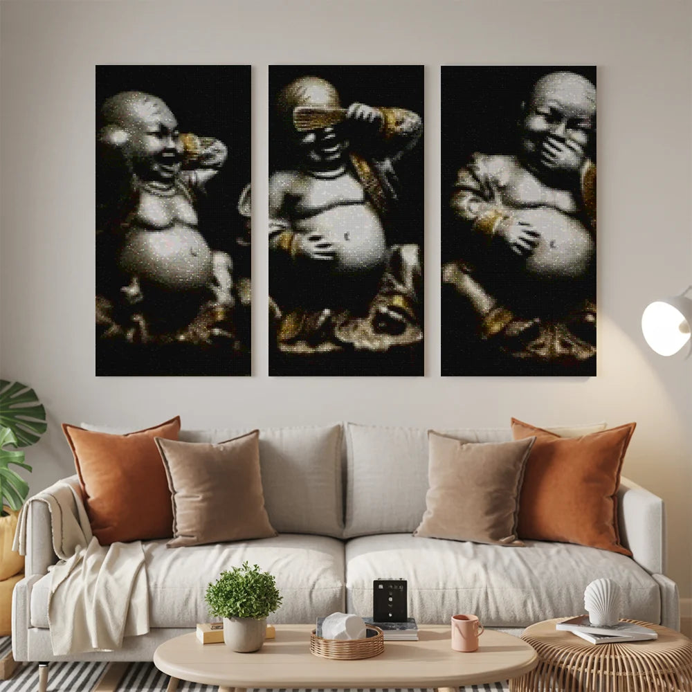 Diamond Painting Blije buddha 3 luik - SEOS Shop ®