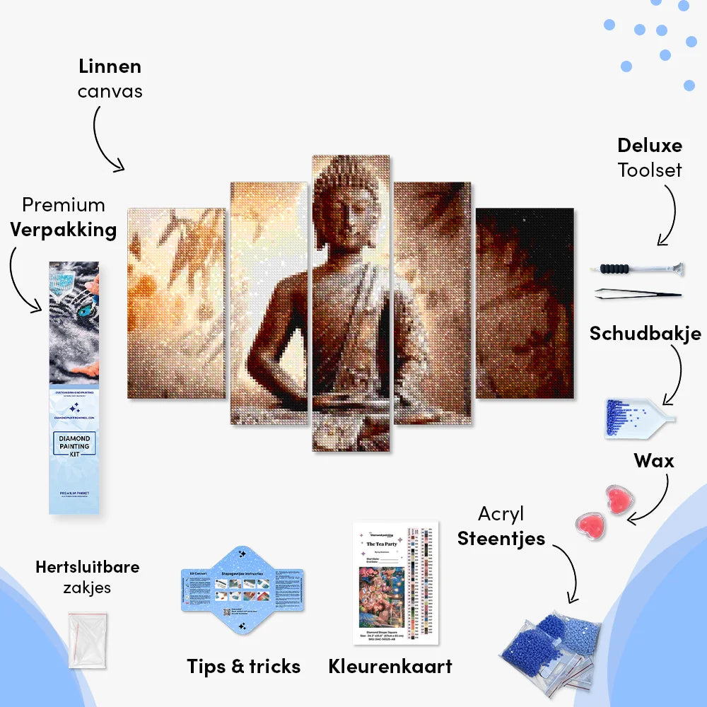 Diamond Painting Buddha 5 luik - SEOS Shop ®