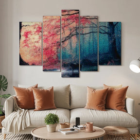 Diamond Painting Gekleurd bos in de ochtend 5 luik - SEOS Shop ®