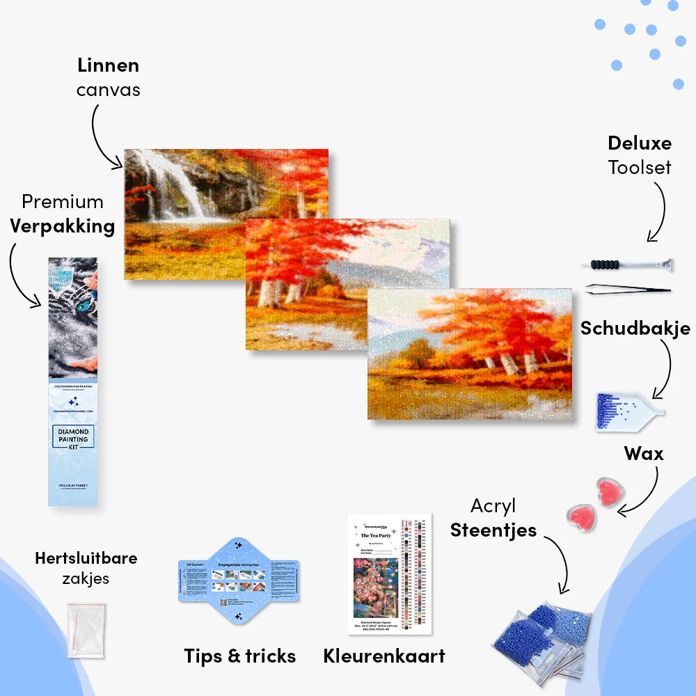 Diamond Painting Herfst landschap 3 luik - SEOS Shop ®