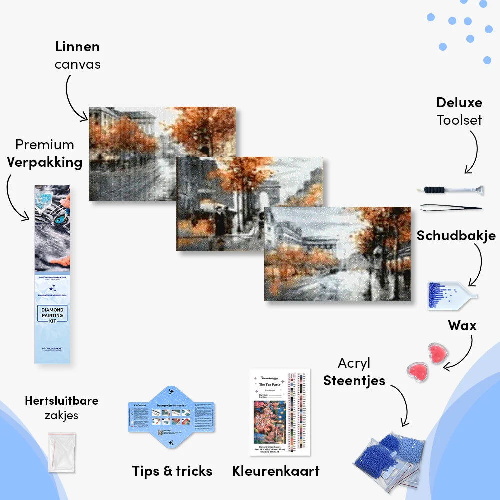 Diamond Painting London in de regen 3 luik - SEOS Shop ®
