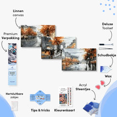 Diamond Painting London in de regen 3 luik - SEOS Shop ®
