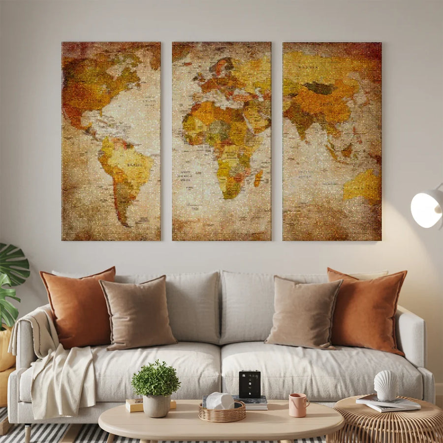 Diamond Painting Map van de wereld 3 luik - SEOS Shop ®