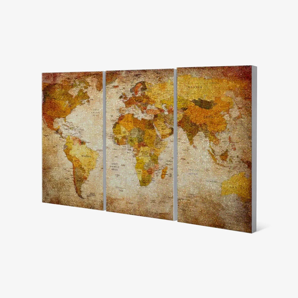 Diamond Painting Map van de wereld 3 luik - SEOS Shop ®
