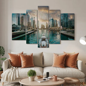 Diamond Painting Mooie gebouwen in de stad 5 luik - SEOS Shop ®