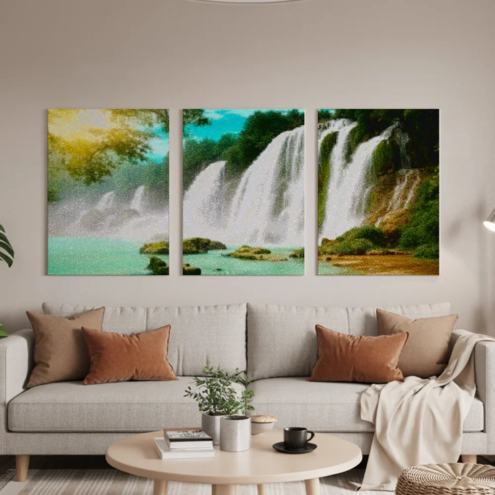 Diamond Painting Mooie waterval 3 luik - SEOS Shop ®