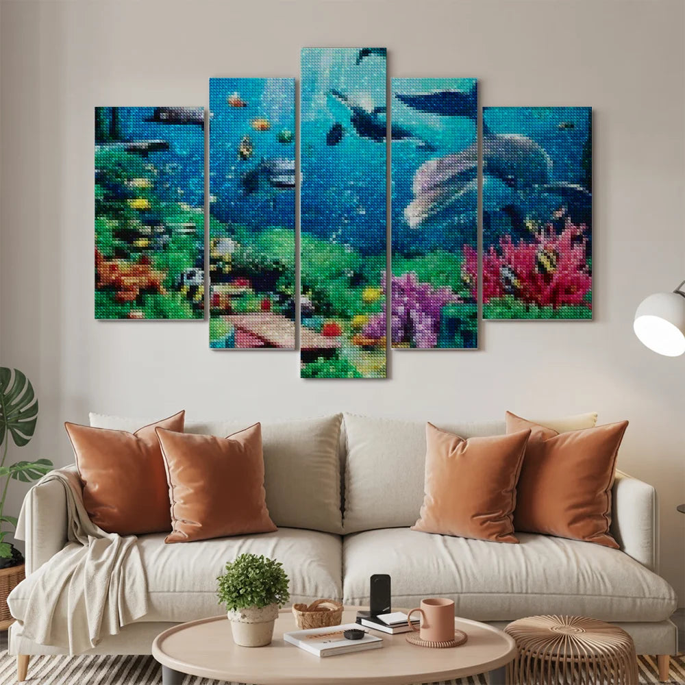 Diamond Painting Mooie zeedieren 5 luik - SEOS Shop ®