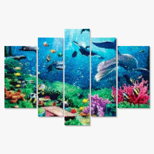 Diamond Painting Mooie zeedieren 5 luik - SEOS Shop ®