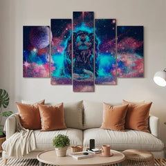 Diamond Painting Mysterieuze leeuw 5 luik - SEOS Shop ®