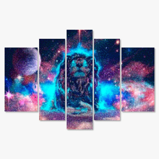 Diamond Painting Mysterieuze leeuw 5 luik - SEOS Shop ®