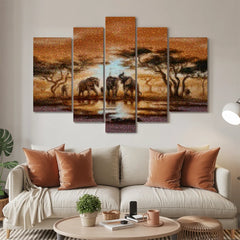 Diamond Painting Olifanten op safari 5 luik - SEOS Shop ®