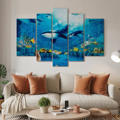 Diamond Painting Orka's in de zee 5 luik - SEOS Shop ®