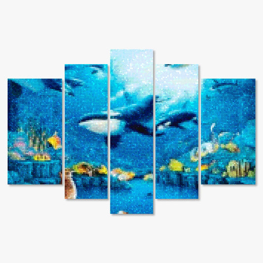 Diamond Painting Orka's in de zee 5 luik - SEOS Shop ®