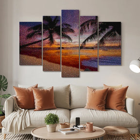 Diamond Painting Palmbomen op het strand 5 luik - SEOS Shop ®