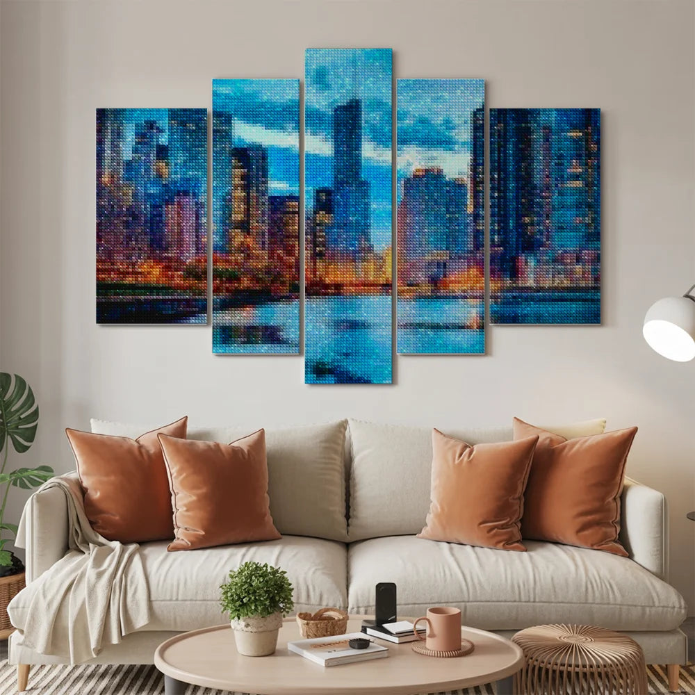 Diamond Painting Schitterende gebouwen 5 luik - SEOS Shop ®