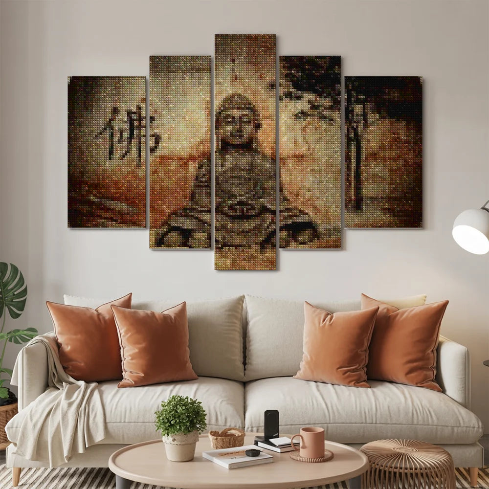 Diamond Painting Spirituele Boeddha 5 luik - SEOS Shop ®