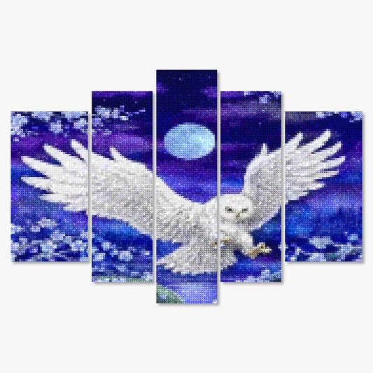 Diamond Painting Uil onder de maan 5 luik - SEOS Shop ®