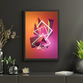Diamond Painting - Abstracte geometrische vormen in neonkleuren