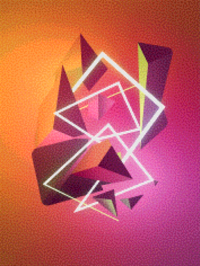 Diamond Painting - Abstracte geometrische vormen in neonkleuren