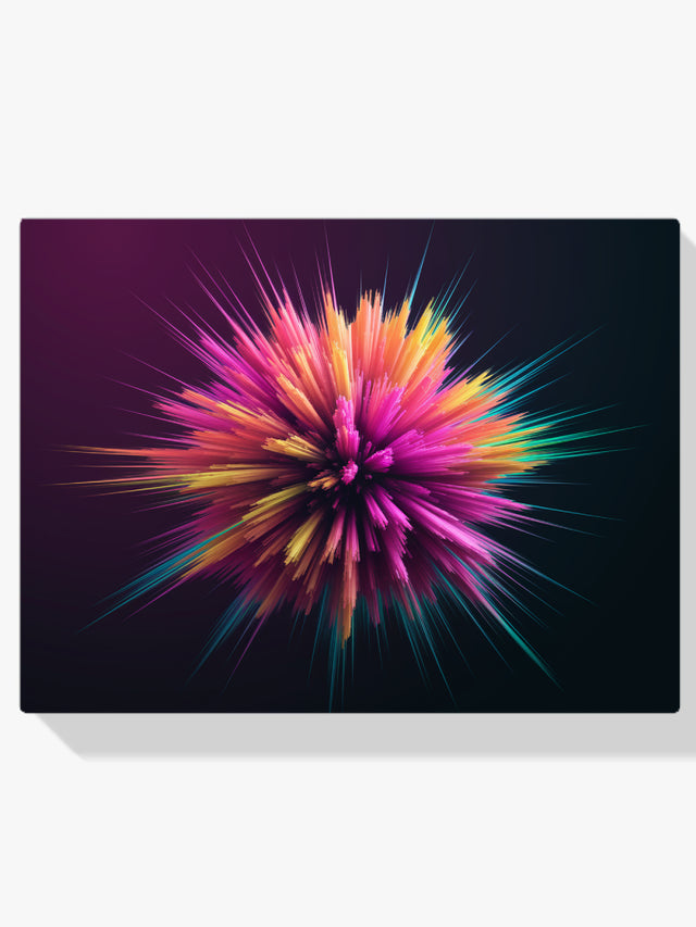 Diamond Painting - Abstracte kosmische explosie met heldere kleuren