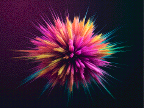 Diamond Painting - Abstracte kosmische explosie met heldere kleuren