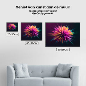 Diamond Painting - Abstracte kosmische explosie met heldere kleuren