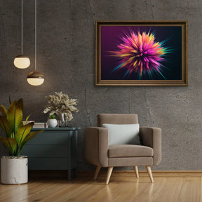 Diamond Painting - Abstracte kosmische explosie met heldere kleuren