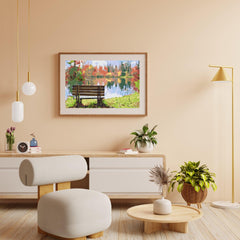 Diamond Painting - Bank bij de vijver - SEOS Shop ®