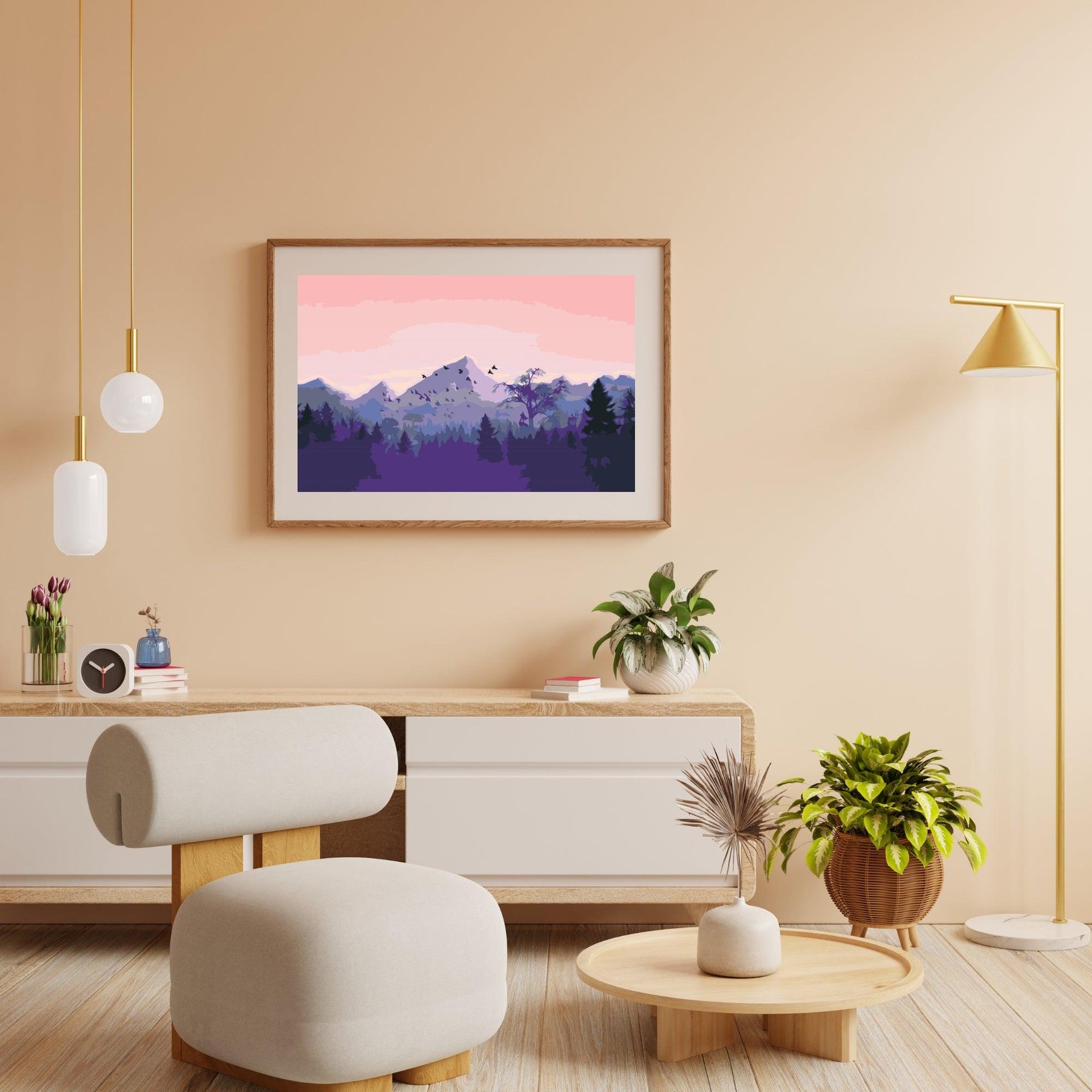 Diamond Painting - Bergen bij zonsondergang - SEOS Shop ®