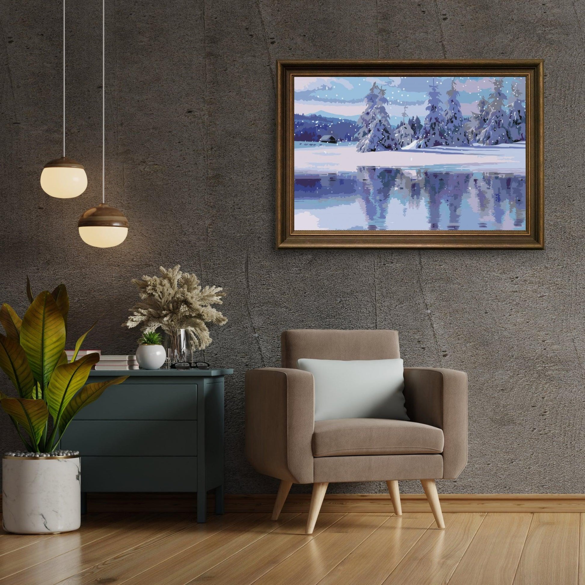Diamond Painting - Besneeuwd landschap - SEOS Shop ®