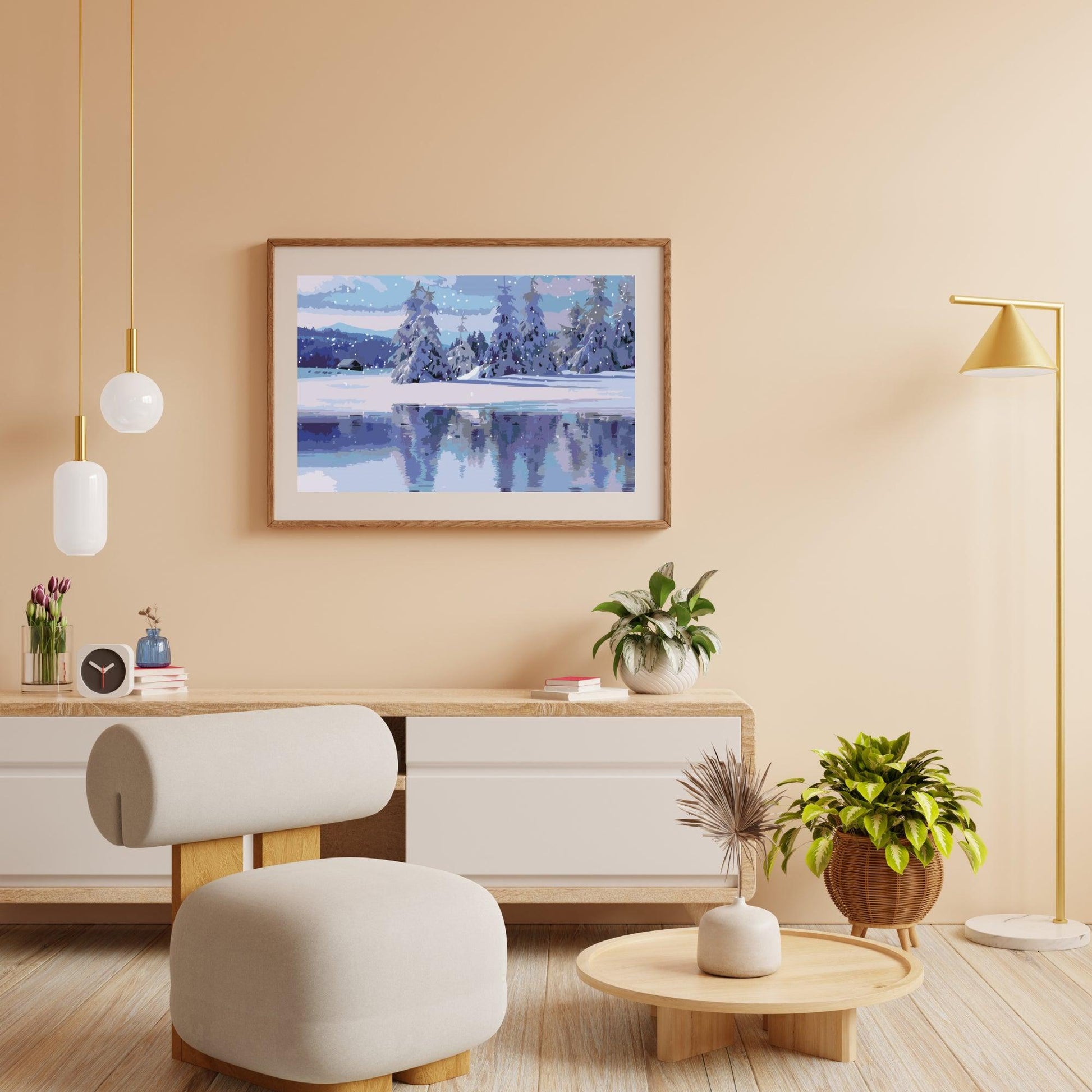 Diamond Painting - Besneeuwd landschap - SEOS Shop ®