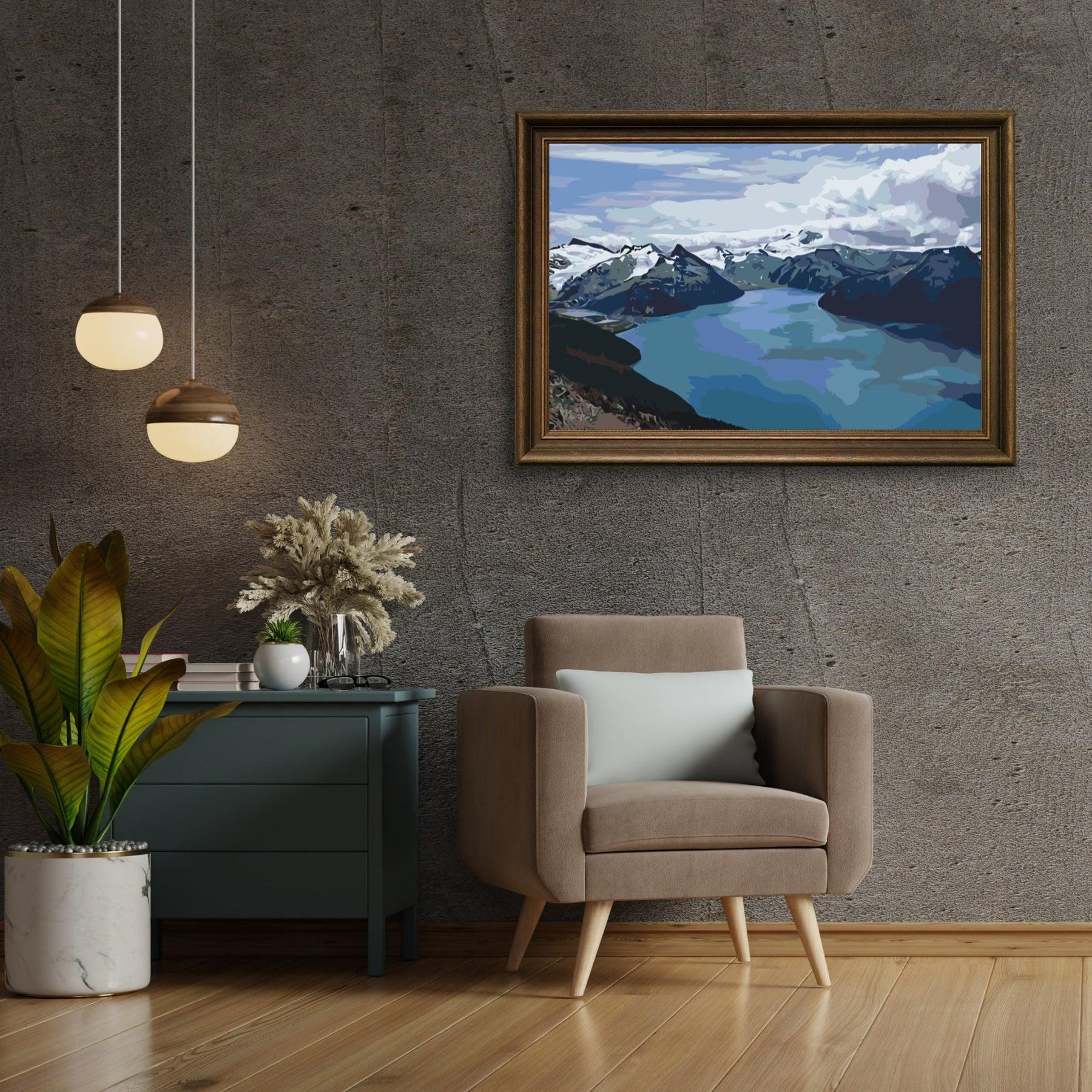 Diamond Painting - Besneeuwde bergen bij het meer - SEOS Shop ®