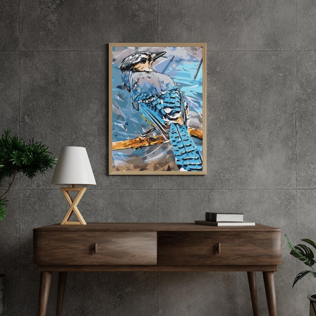 Diamond Painting - Blauwe Gaai vogel - SEOS®