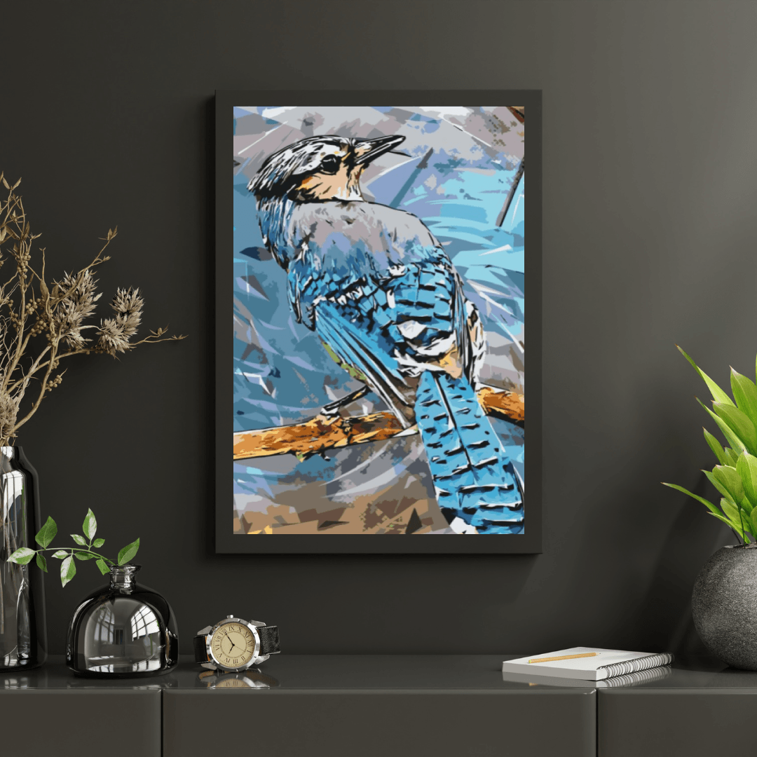 Diamond Painting - Blauwe Gaai vogel - SEOS®