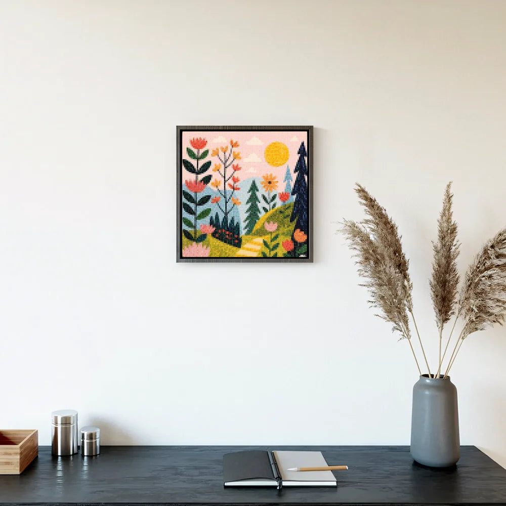Mini Diamond Painting - Bloemblad Schemering