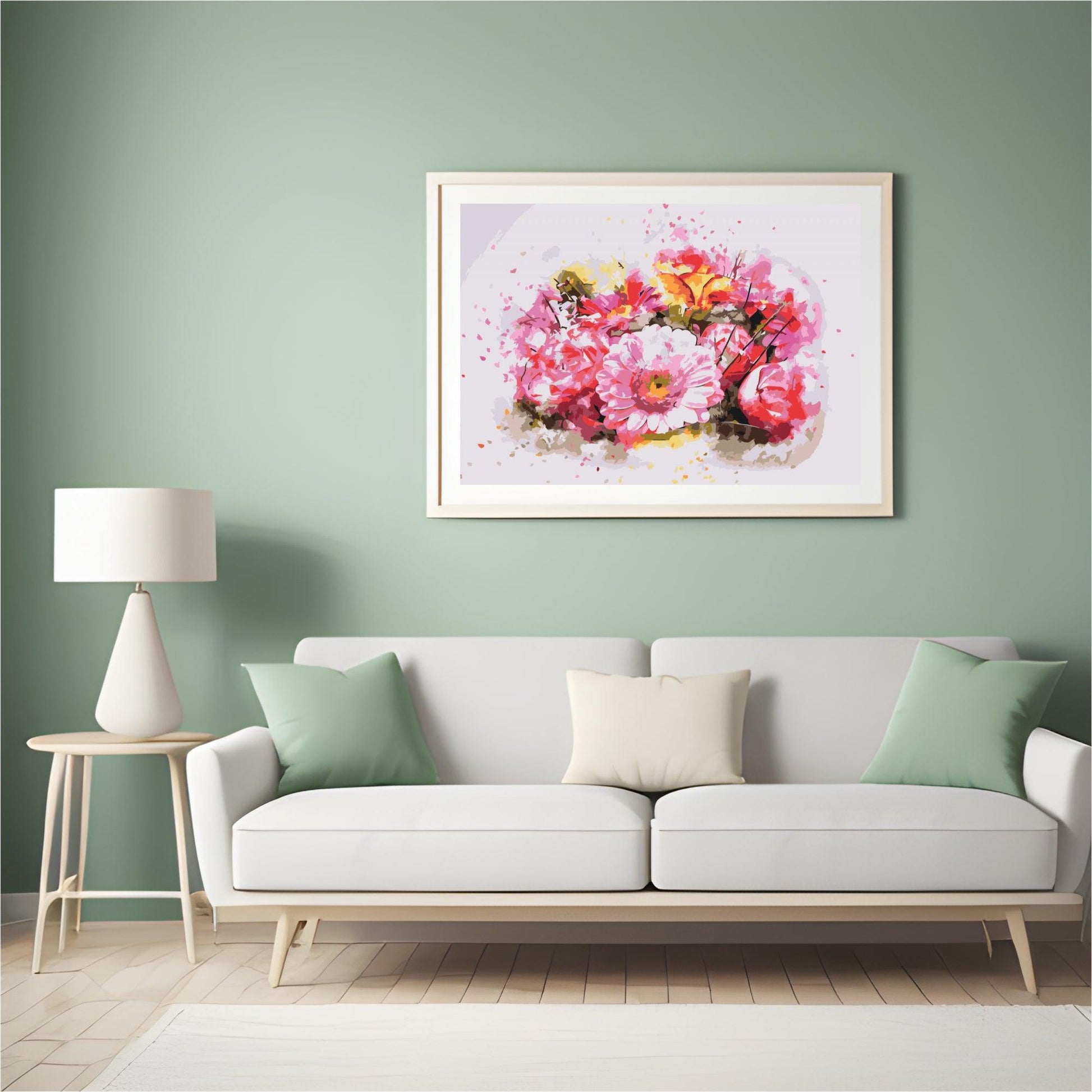 Diamond Painting - Boeket roze bloemen - SEOS Shop ®