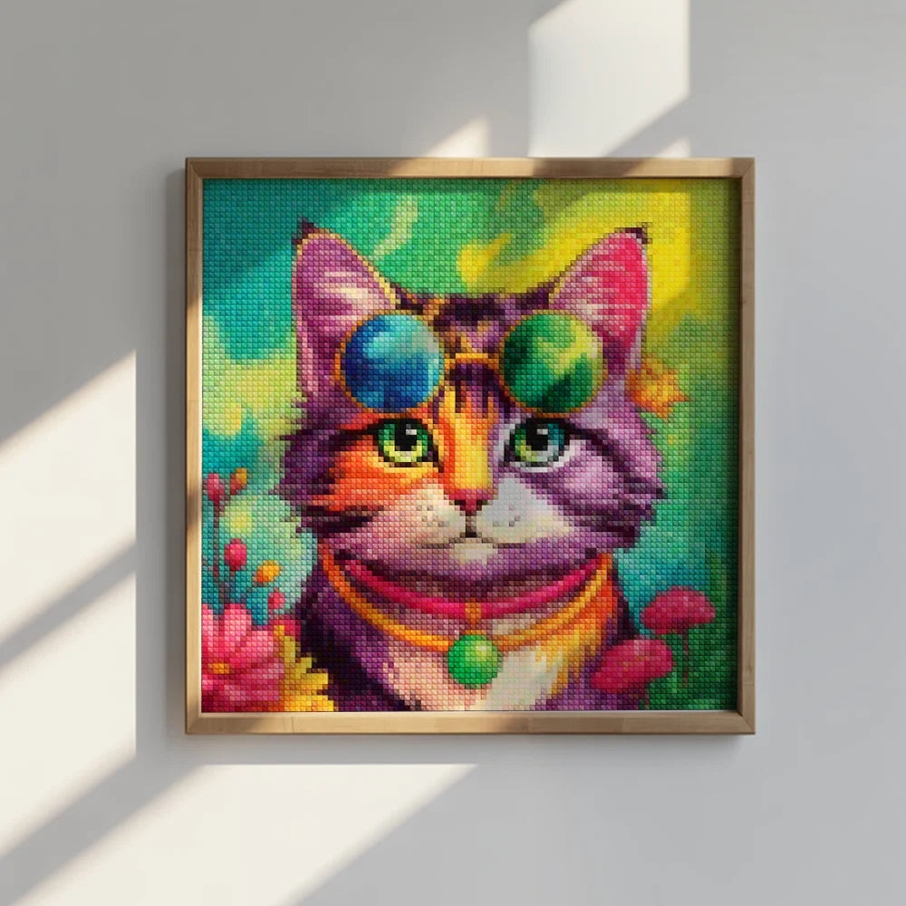 Mini Diamond Painting - Boho Katten