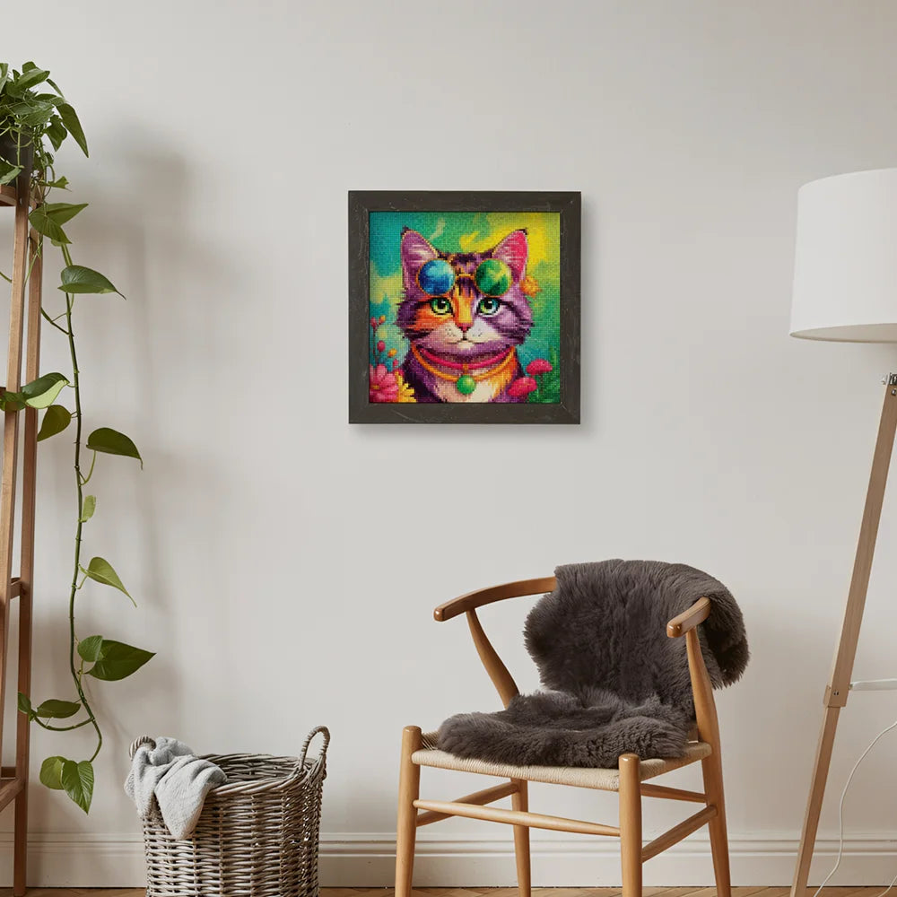Mini Diamond Painting - Boho Katten