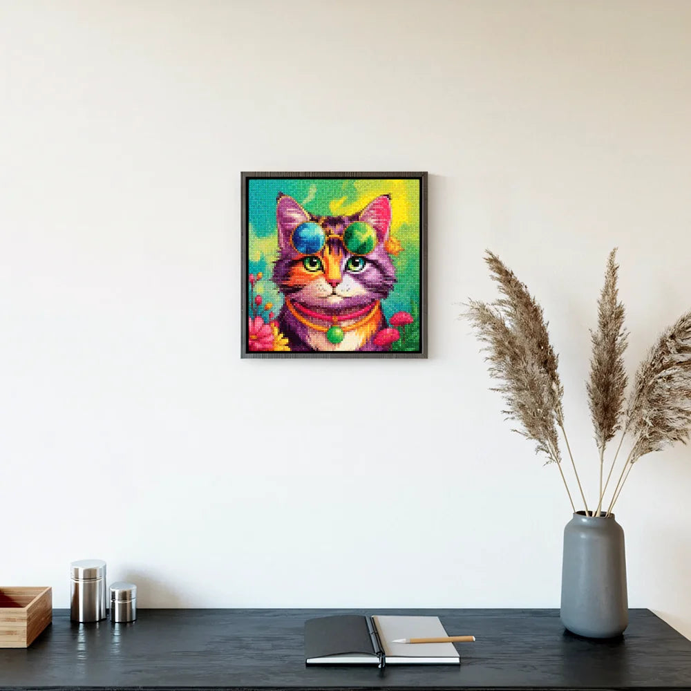 Mini Diamond Painting - Boho Katten